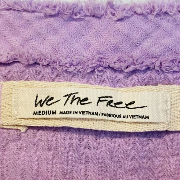 We the Free Lavender Palo Alto Top Blouse Size Medium - Picture 9 of 10